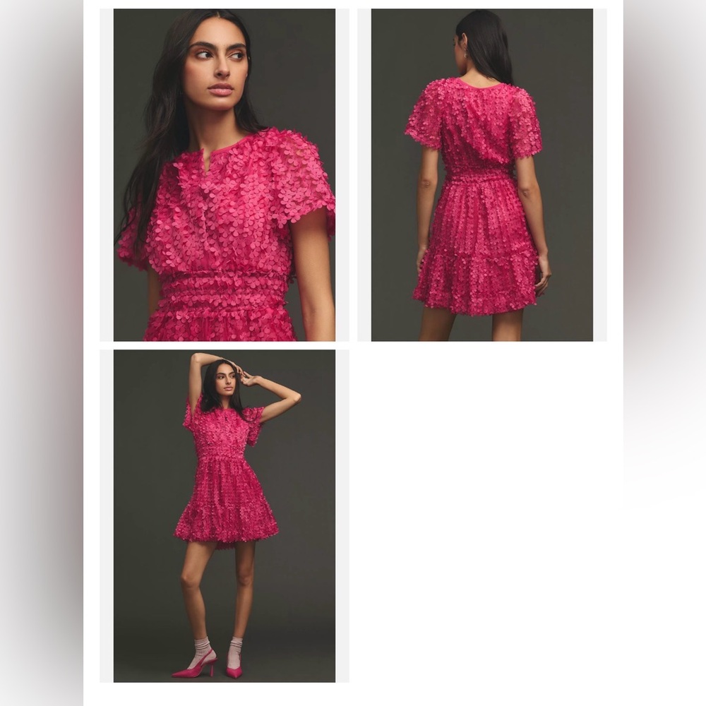 Anthropologie - The Somerset Mini Dress: Floral Appliqué Edition